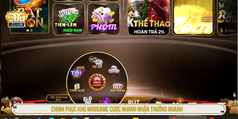 Các minigame tại Hitclub