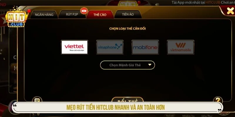 Rút Tiền HITCLUB: Hướng Dẫn Từng Bước & Cách Xử Lý Lỗi Cách hạn chế lỗi khi rút tiền HITCLUB
