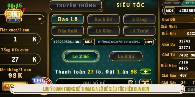 Lô Đề Siêu Tốc Là Gì? Cách Chơi & Quản Lý Vốn Cho Người Mới Những lưu ý khi chơi lô đề siêu tốc
